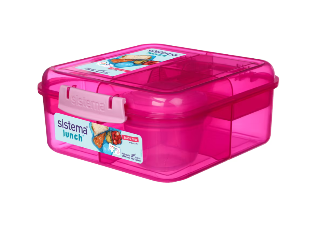 Buy Sistema® Bento Cube Lunch Box 1.25L with Yogurt Pot | in Qatar Buy Sistema® Bento Cube Lunch Box 1.25L with Yogurt Pot | in Qatar